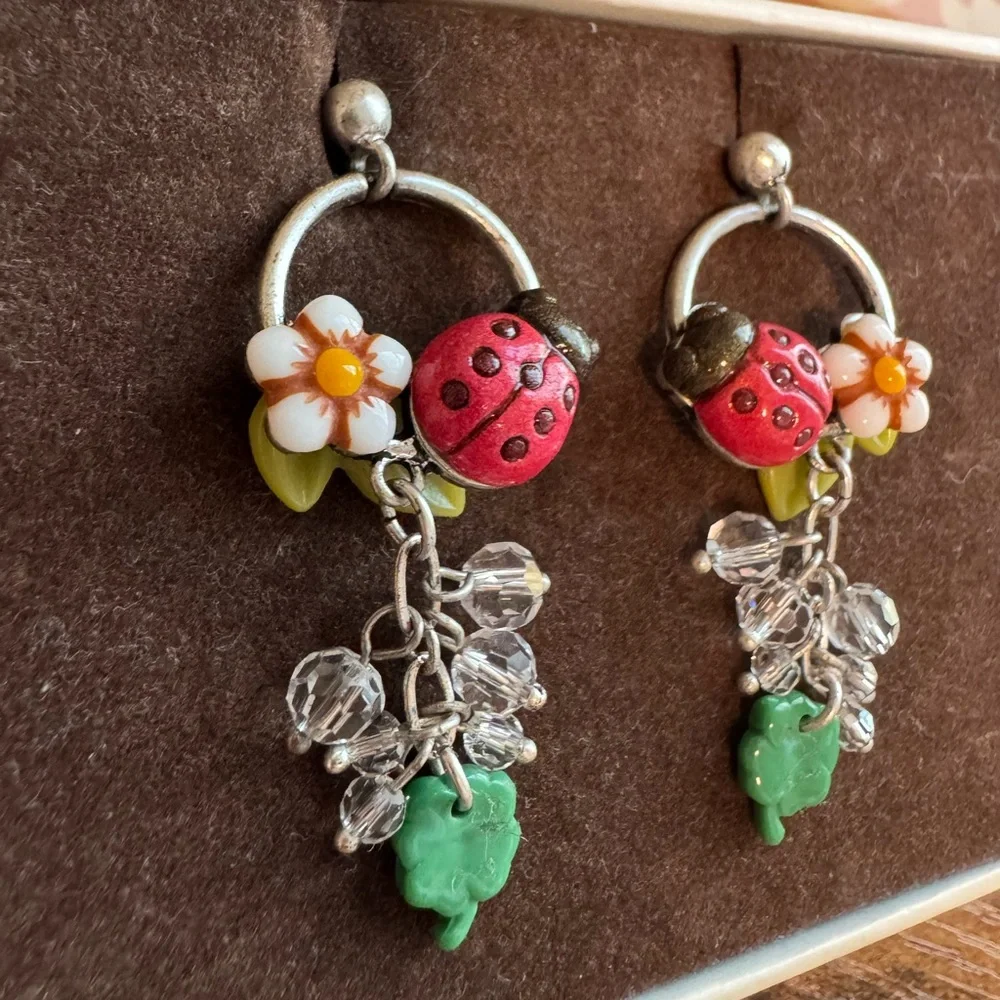 NWT Thun Ladybug Enamel Dangle Earrings‎
